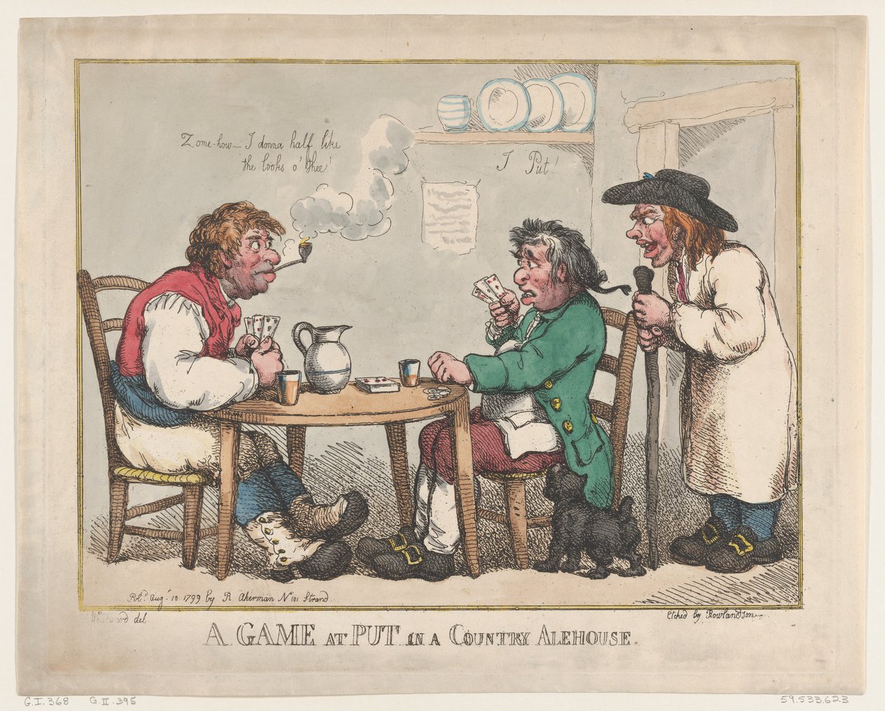 Une partie de Put dans une auberge de campagne, 10 août 1799 - Thomas Rowlandson