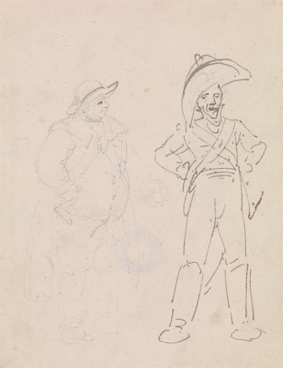 Un gendarme et un autre homme - Thomas Rowlandson
