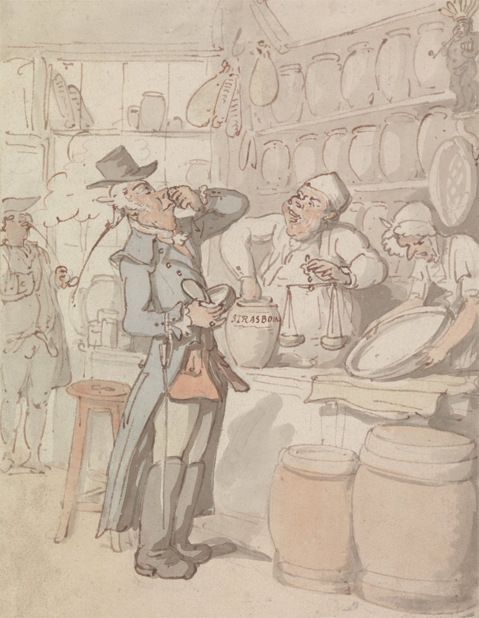 Un homme qui achète du tabac à priser - Thomas Rowlandson