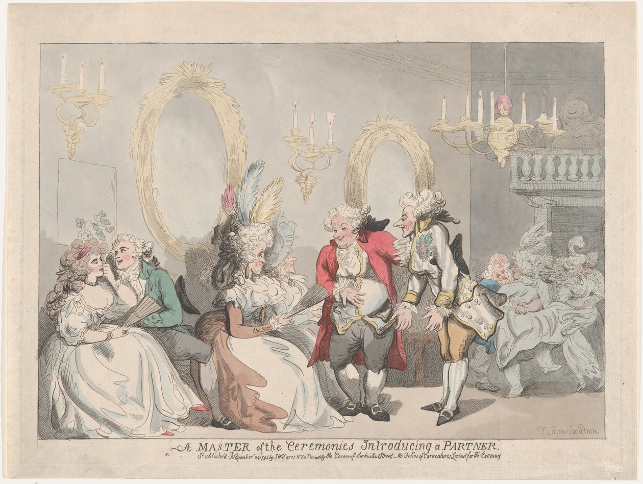 Un maître de cérémonie présentant un partenaire, 24 novembre 1795 - Thomas Rowlandson