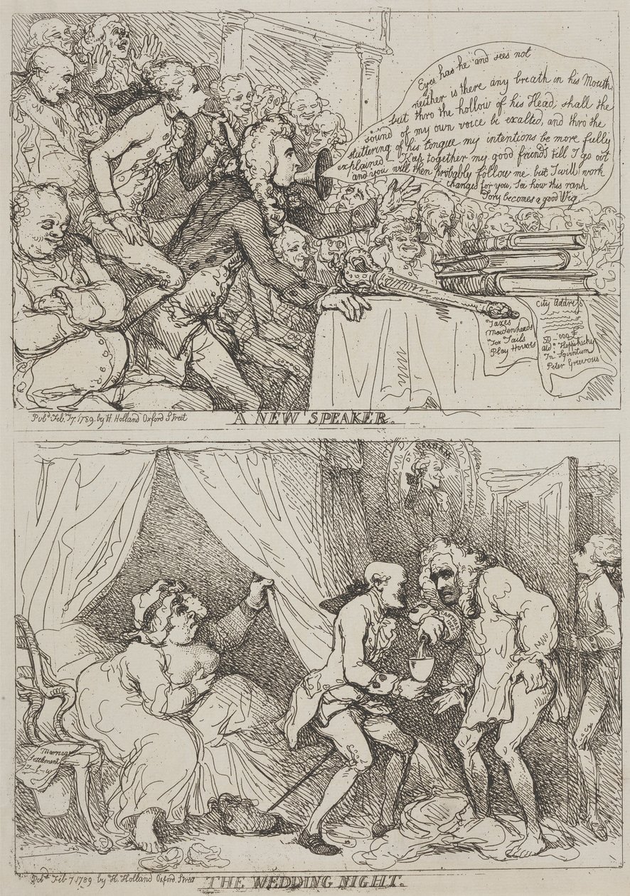 Une nouvelle intervenante - La nuit de noces - Thomas Rowlandson