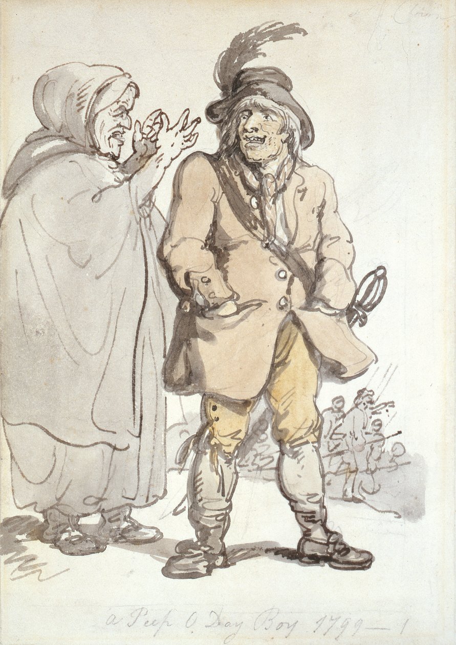 Un garçon Peep O Day, 1799 - Thomas Rowlandson