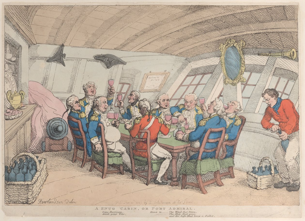 Une cabine confortable, ou Port Admiral, 21 juin 1808 - Thomas Rowlandson