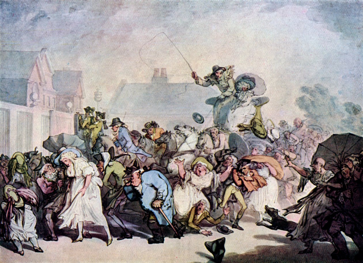 Une rafale à Hyde Park - Thomas Rowlandson
