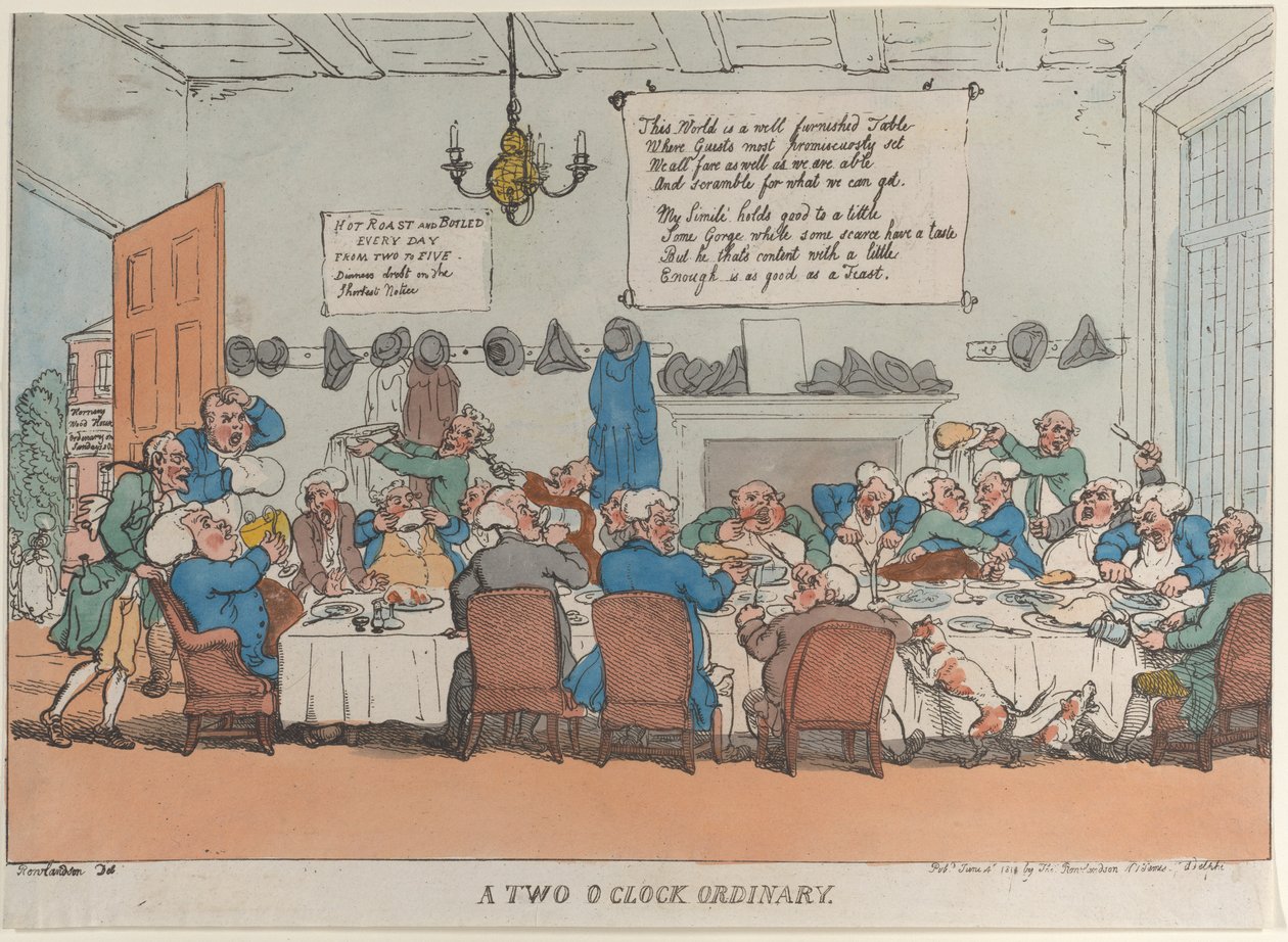 Un Ordinaire de Deux Heures, 4 juin 1811 - Thomas Rowlandson