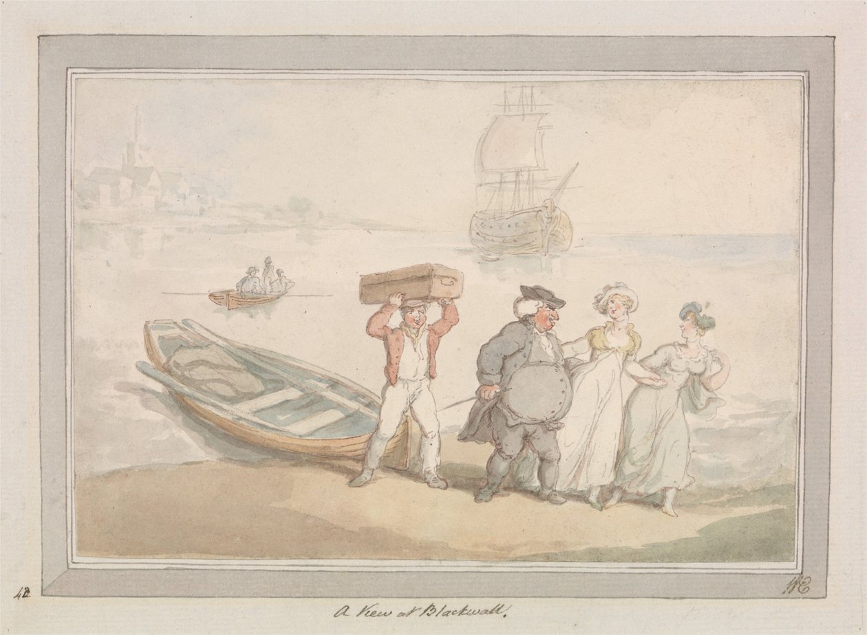 Une vue sur Blackwall - Thomas Rowlandson