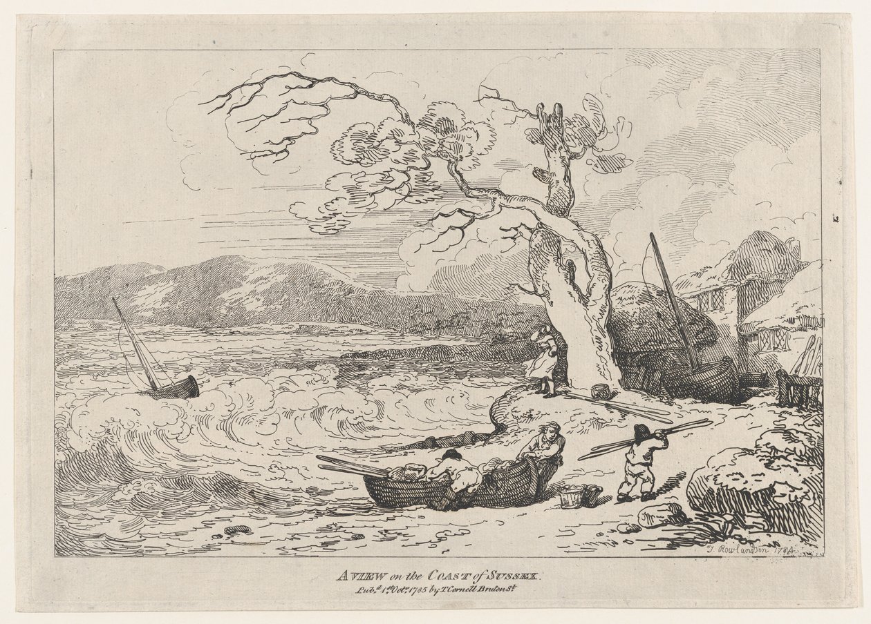 Vue sur la côte du Sussex - Thomas Rowlandson