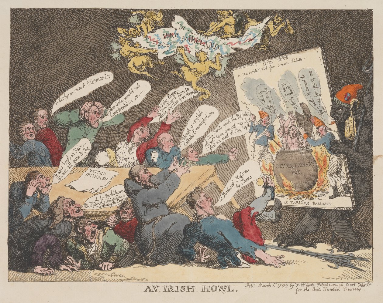 Un hurlement irlandais - Thomas Rowlandson