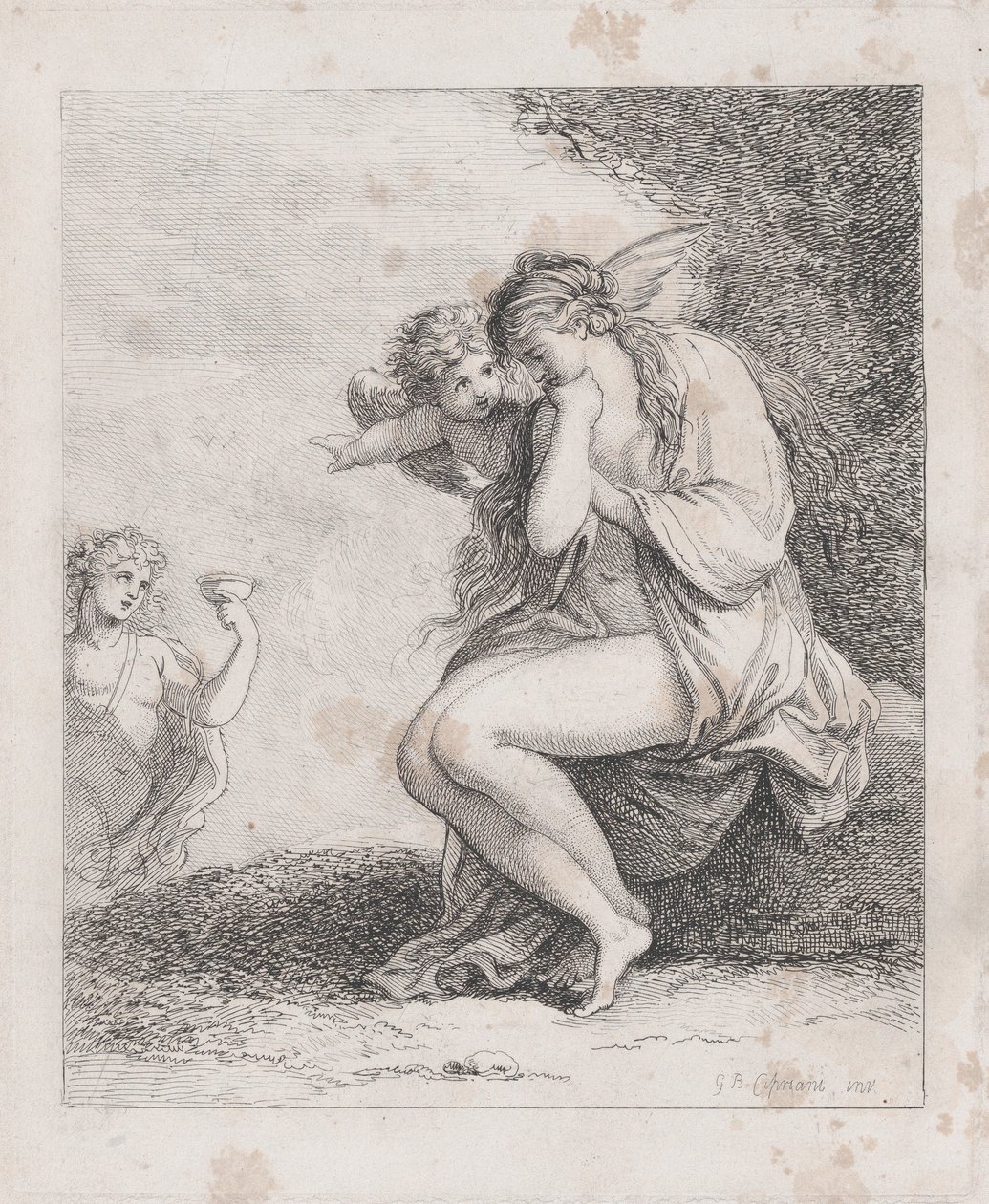 Ariane sur Naxos approchée par Bacchus, vers 1790 - Thomas Rowlandson