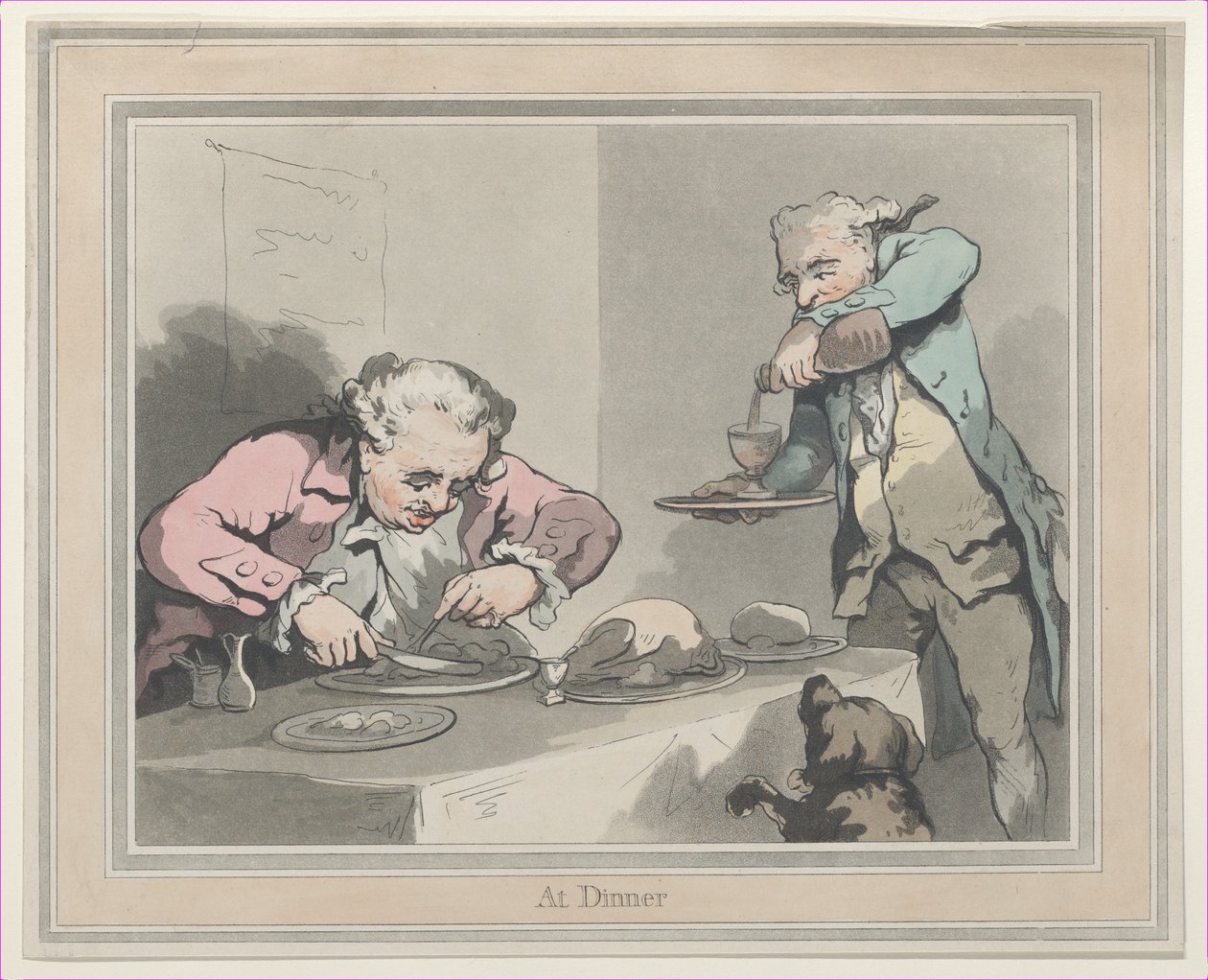 Au dîner, 1790 - Thomas Rowlandson