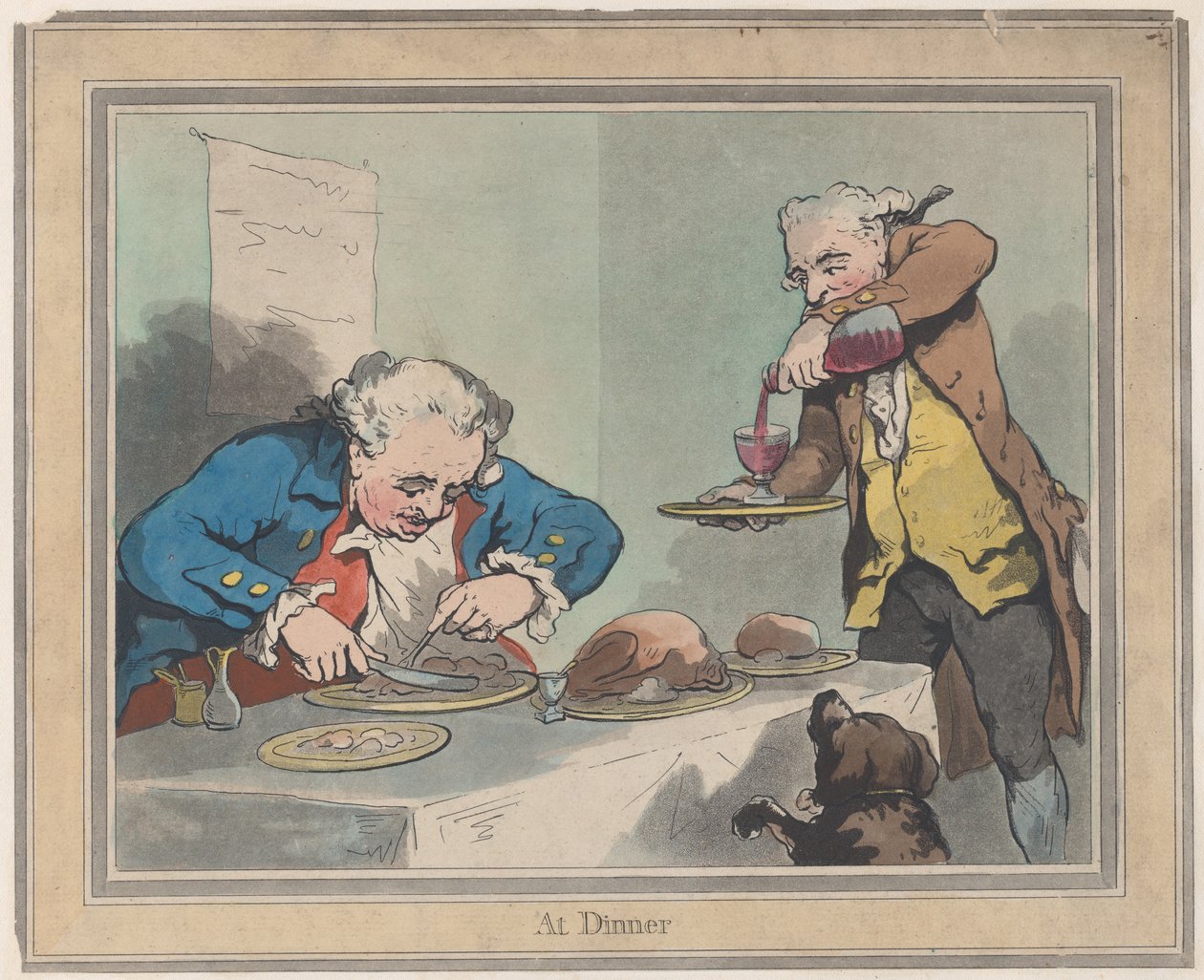 Au dîner, 5 novembre 1792 - Thomas Rowlandson