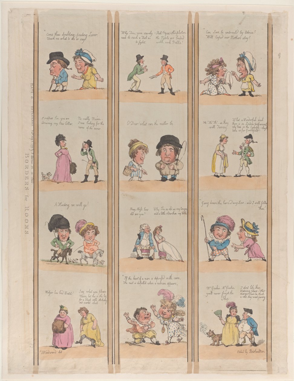 Bordures pour pièces, Extravaganzas Planche 6, 2 mai 1799 - Thomas Rowlandson