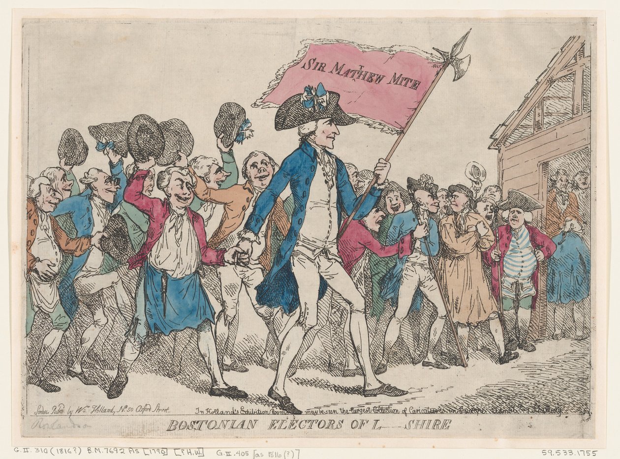 Électeurs bostonnais de L-Shire, 1790 - Thomas Rowlandson