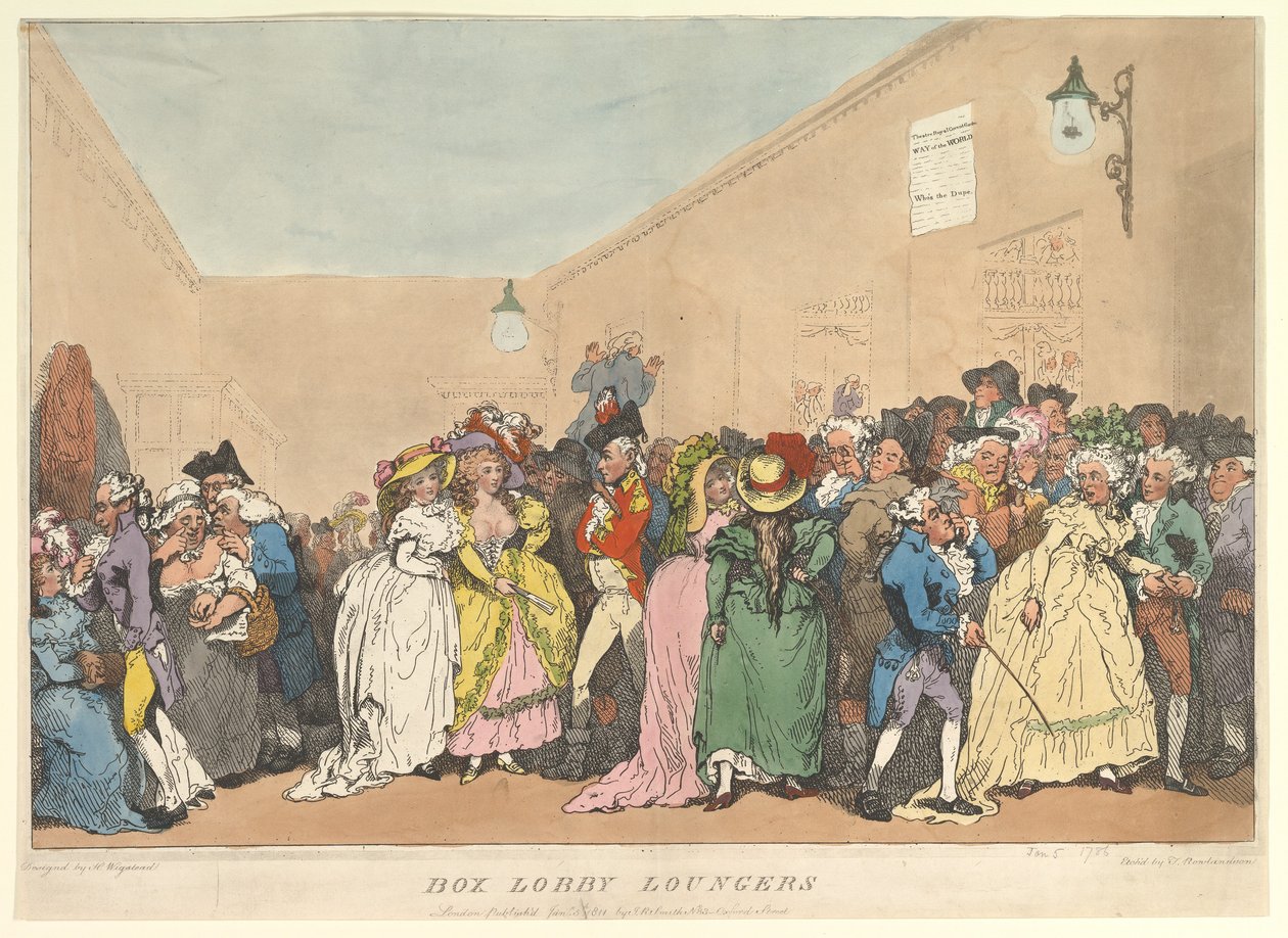 Box Lobby Loungers, 5 janvier 1811 - Thomas Rowlandson