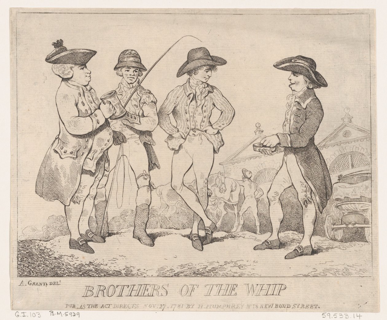 Frères du fouet, 27 novembre 1781 - Thomas Rowlandson