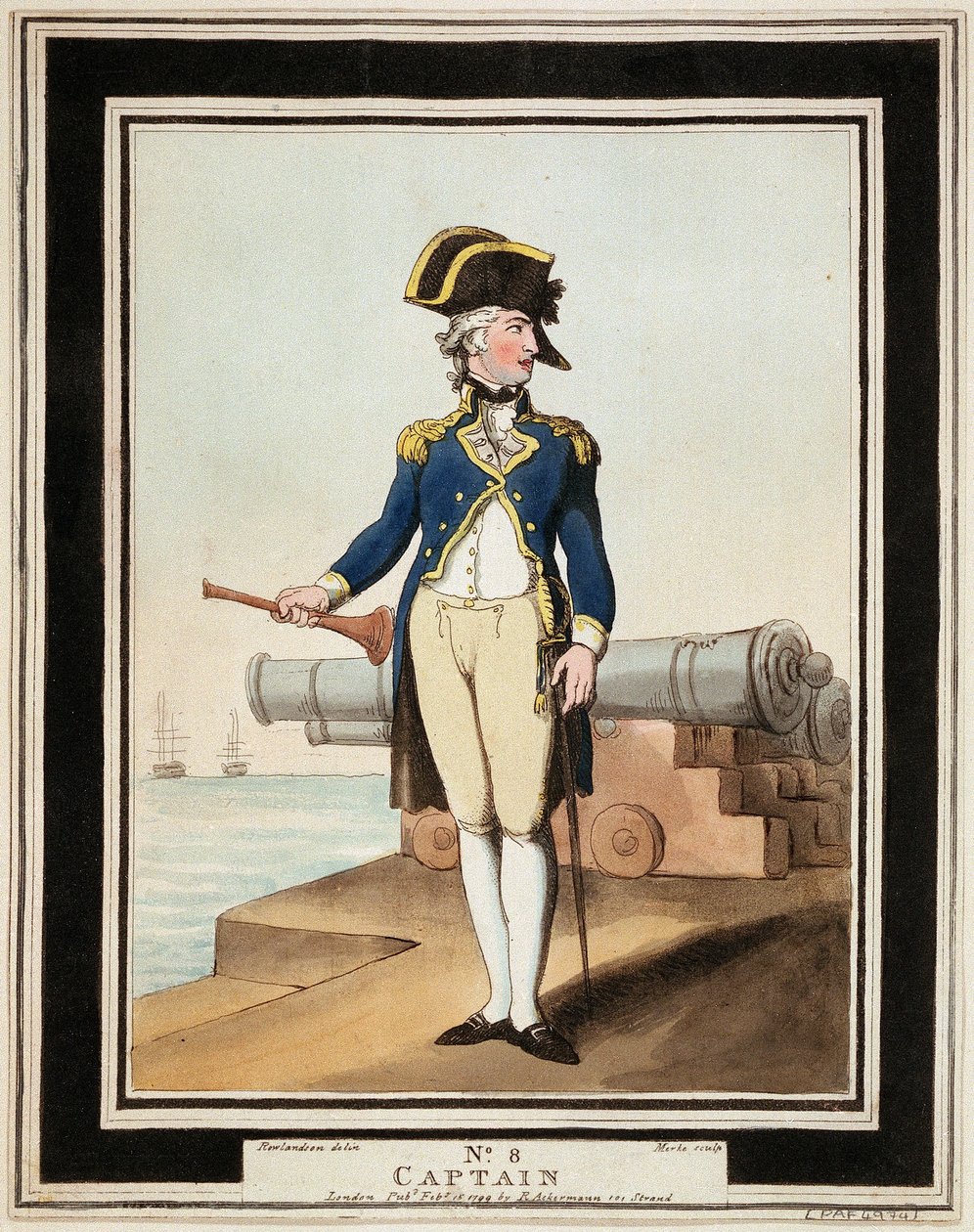 Capitaine de la Royal Navy au 18e siècle - Thomas Rowlandson
