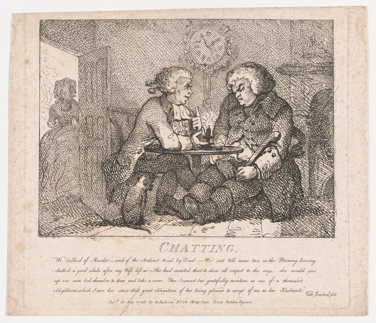 Beautés pittoresques de Boswell, première partie, 30 mai 1786 - Thomas Rowlandson