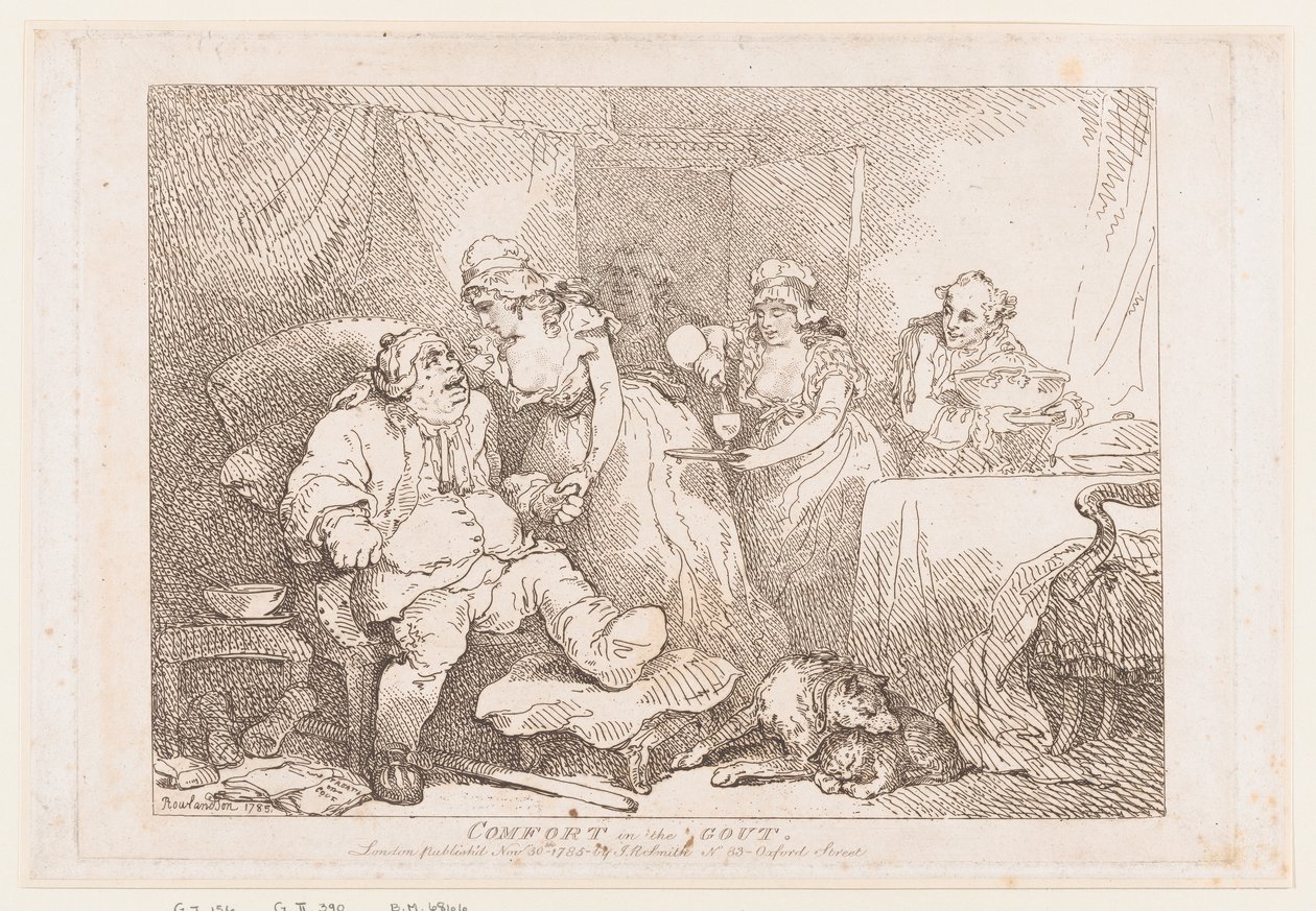 Le confort en cas de goutte - Thomas Rowlandson