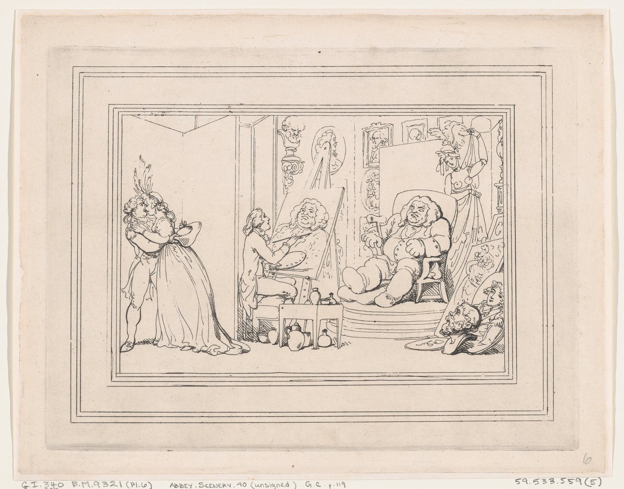 Les Conforts de Bath, Planche 6, 6 janvier 1798 - Thomas Rowlandson