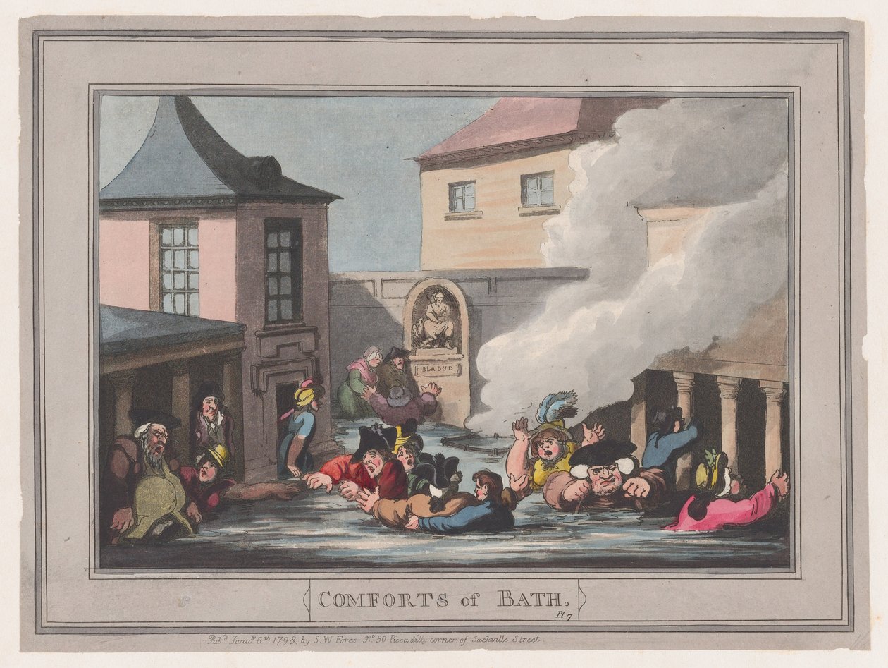 Les Conforts de Bath, Planche 7, 6 janvier 1798 - Thomas Rowlandson