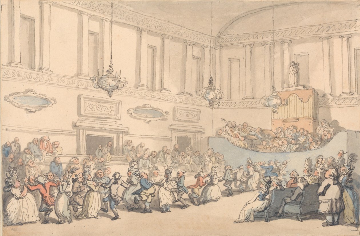 Les plaisirs du bain : le bal - Thomas Rowlandson