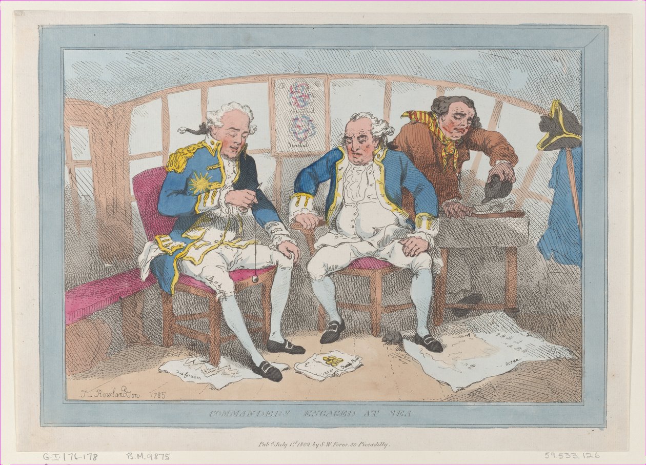 Commandants engagés en mer - Thomas Rowlandson