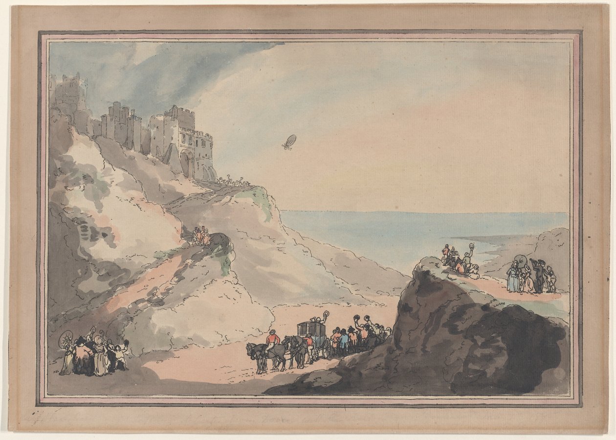 Départ du ballon de Blanchard et Jeffries de Douvres, 7 janvier 1785, janvier 1794 - Thomas Rowlandson