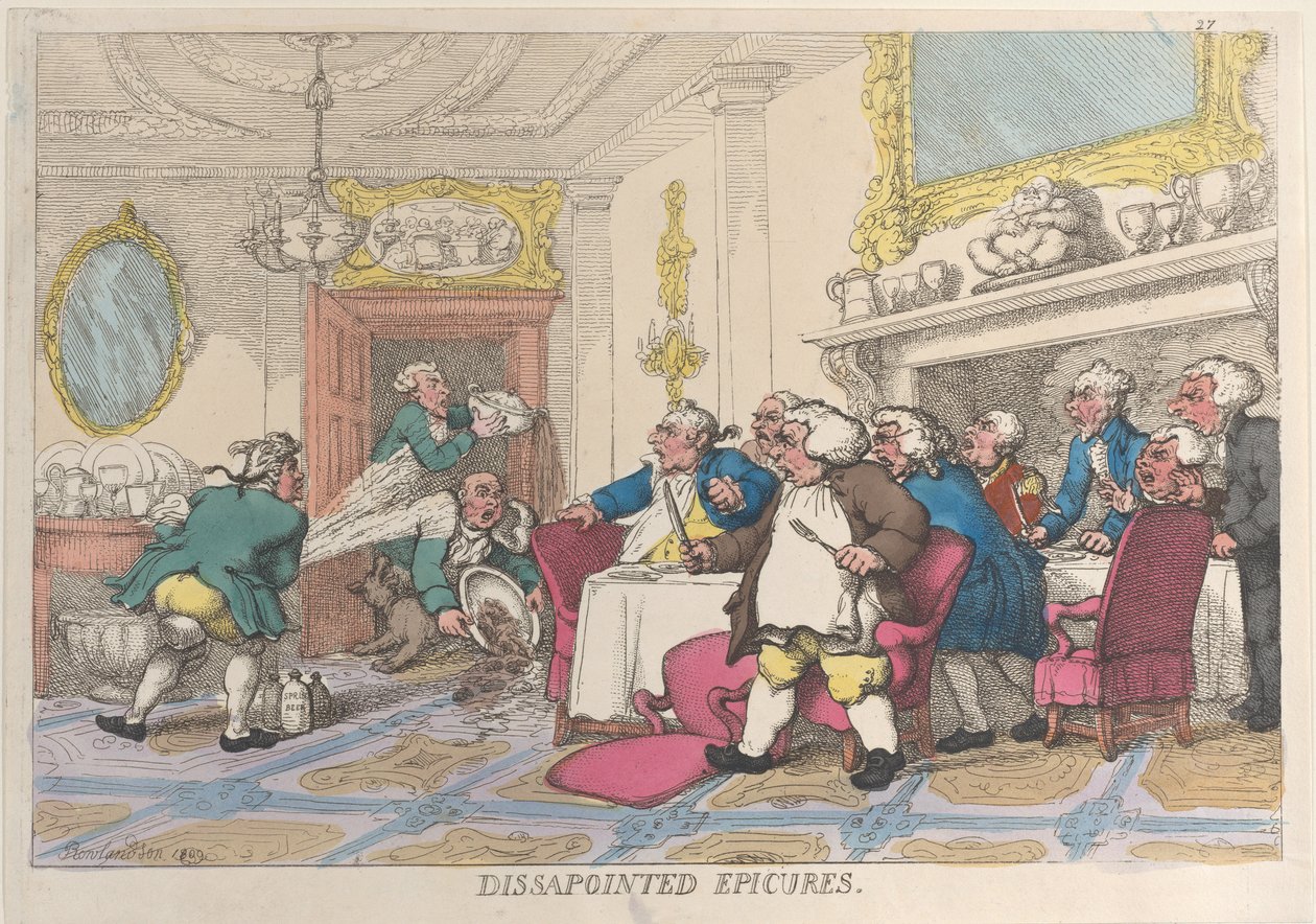 Épicuriens déçus, 1809 - Thomas Rowlandson