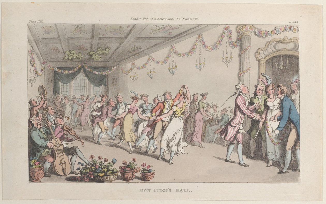 Le bal de Don Luigi, de Naples et la Campagna Felice : dans une série de lettres, 1er juin 1815 - Thomas Rowlandson