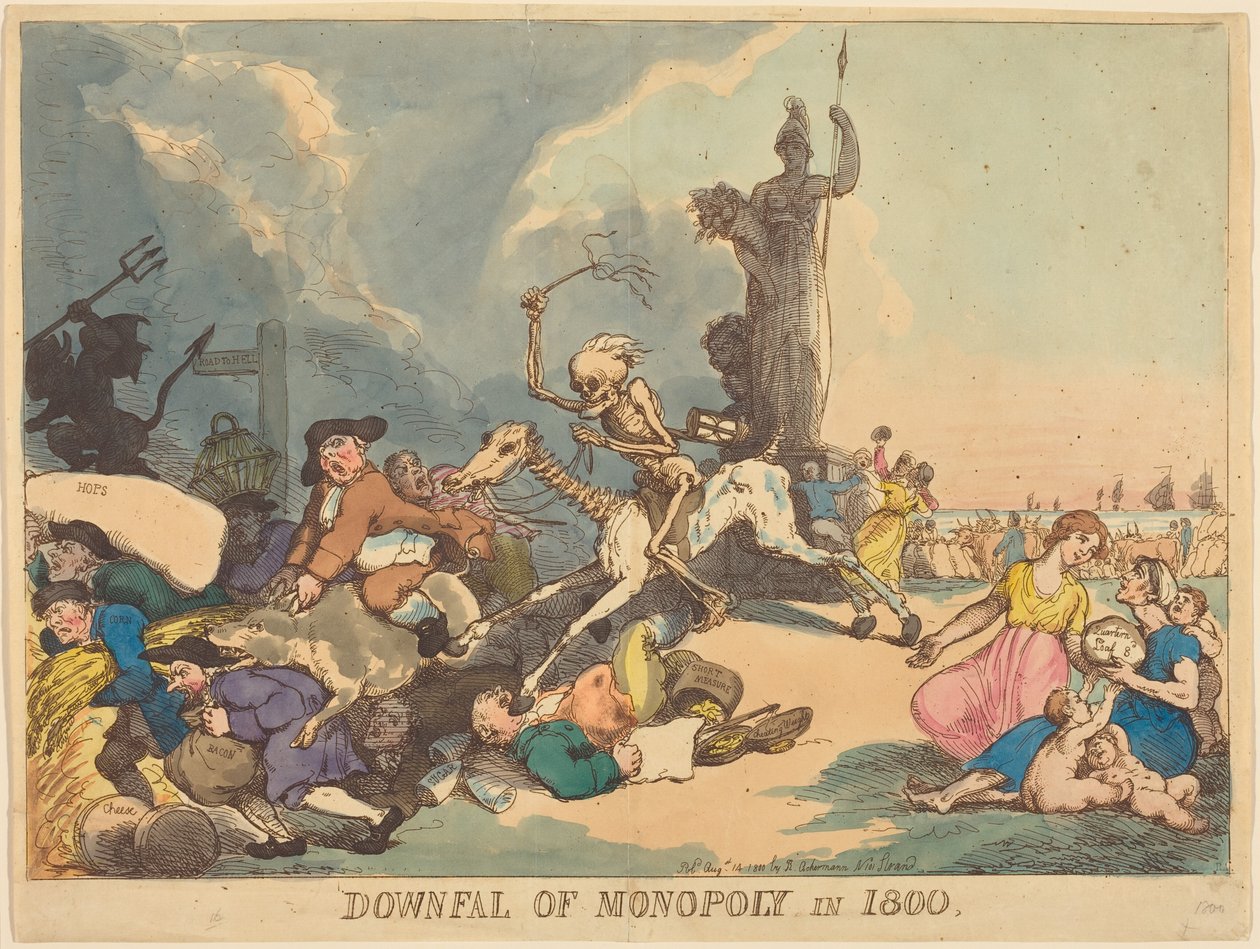 La chute de Monopoly en 1800 - Thomas Rowlandson