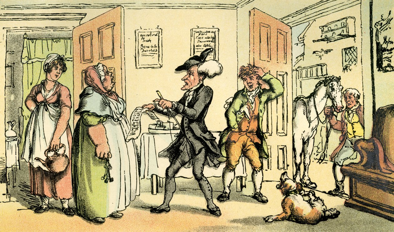 Dr Syntax disputant sa note avec la logeuse - Thomas Rowlandson