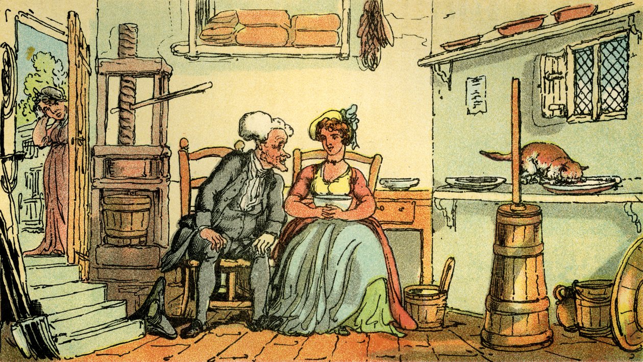 Le Dr Syntax avec la laitière - Thomas Rowlandson