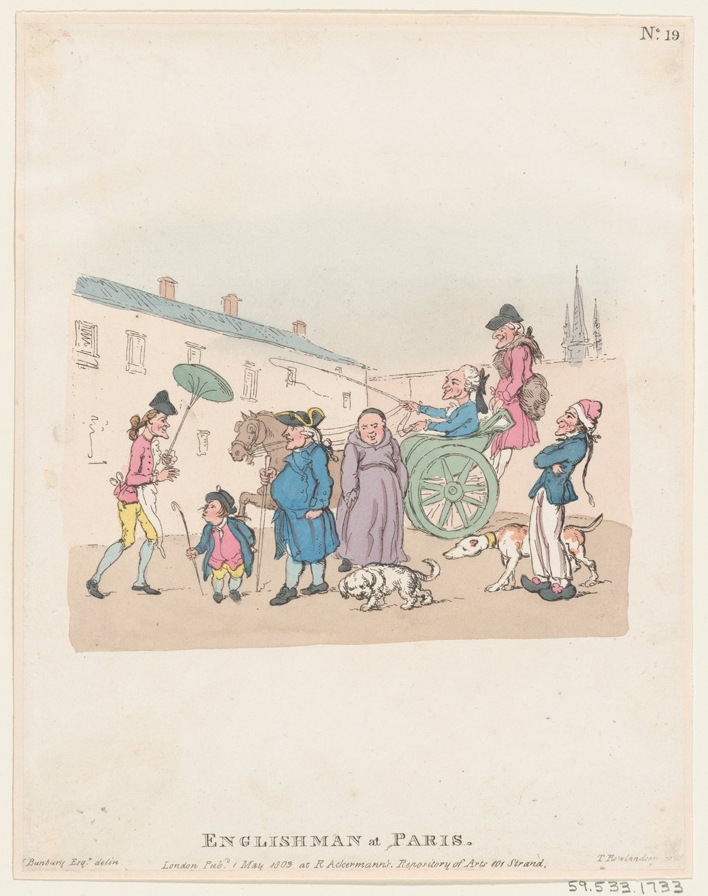 Anglais à Paris, 1er mai 1803 - Thomas Rowlandson