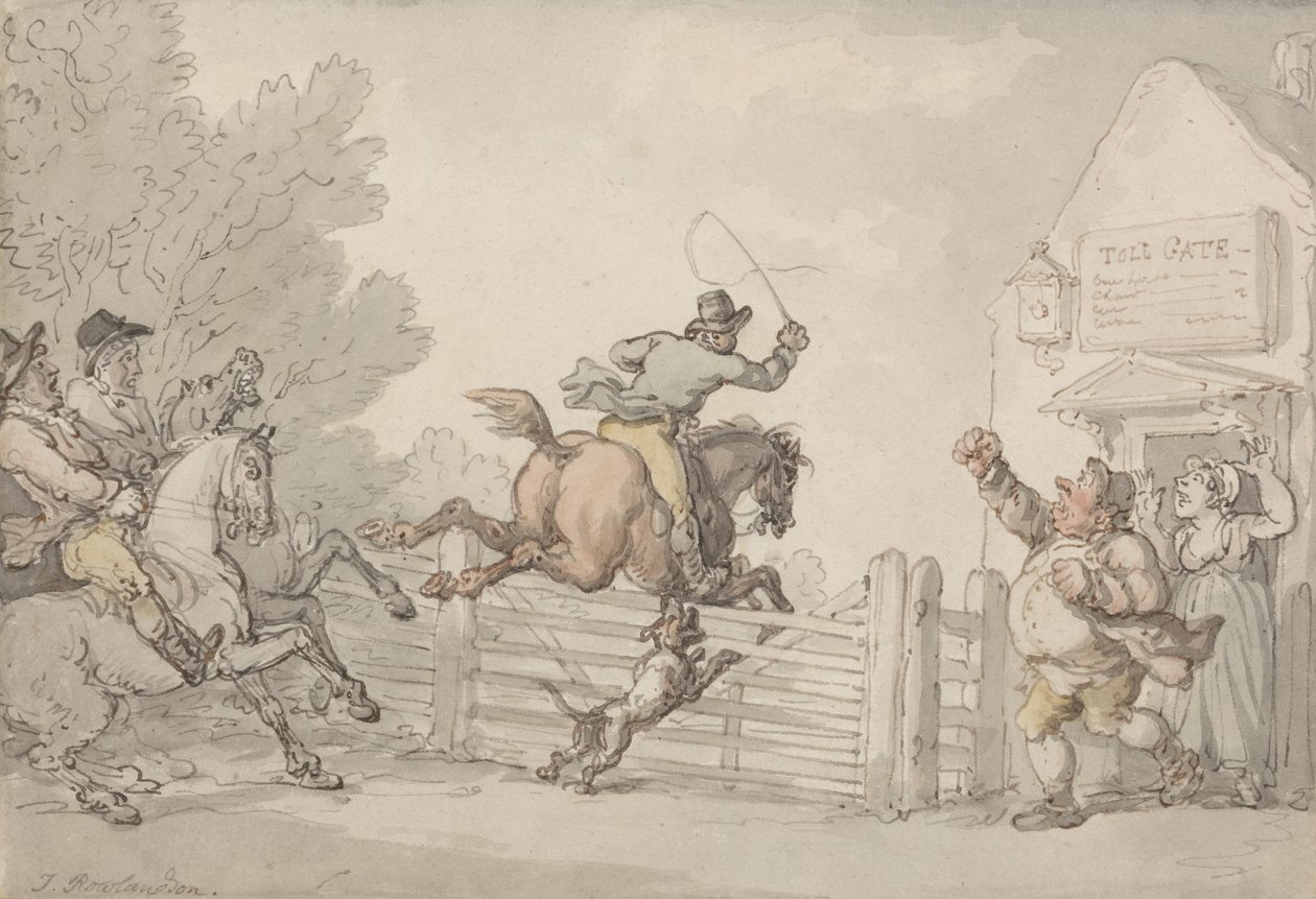 Évitant le péage, vers 1805-10 - Thomas Rowlandson