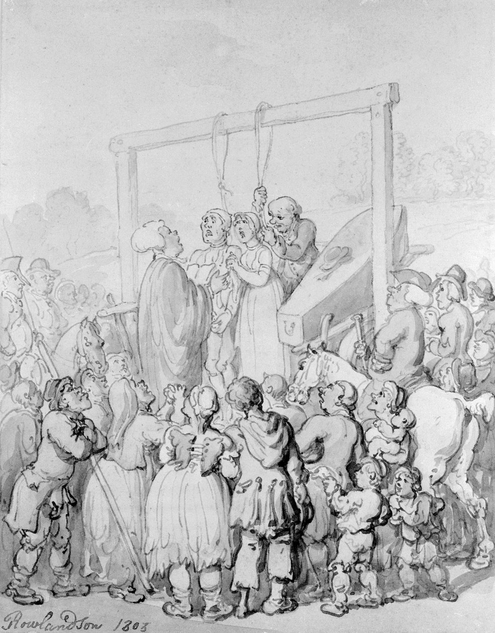 Exécution à Tyburn, 1803 - Thomas Rowlandson