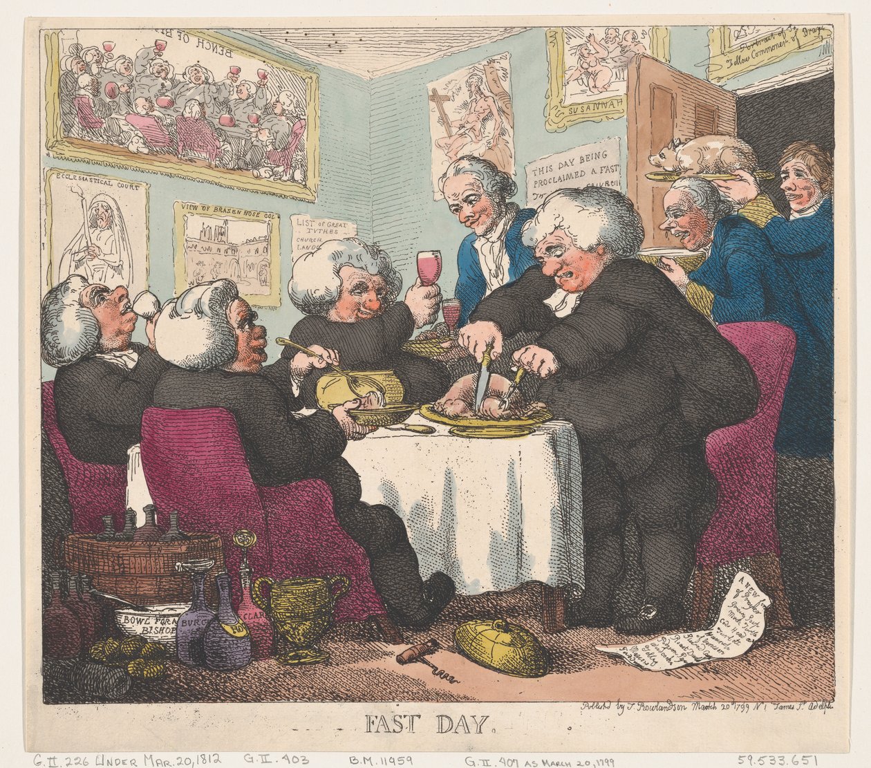 Jour de jeûne, 20 mars 1799 - Thomas Rowlandson