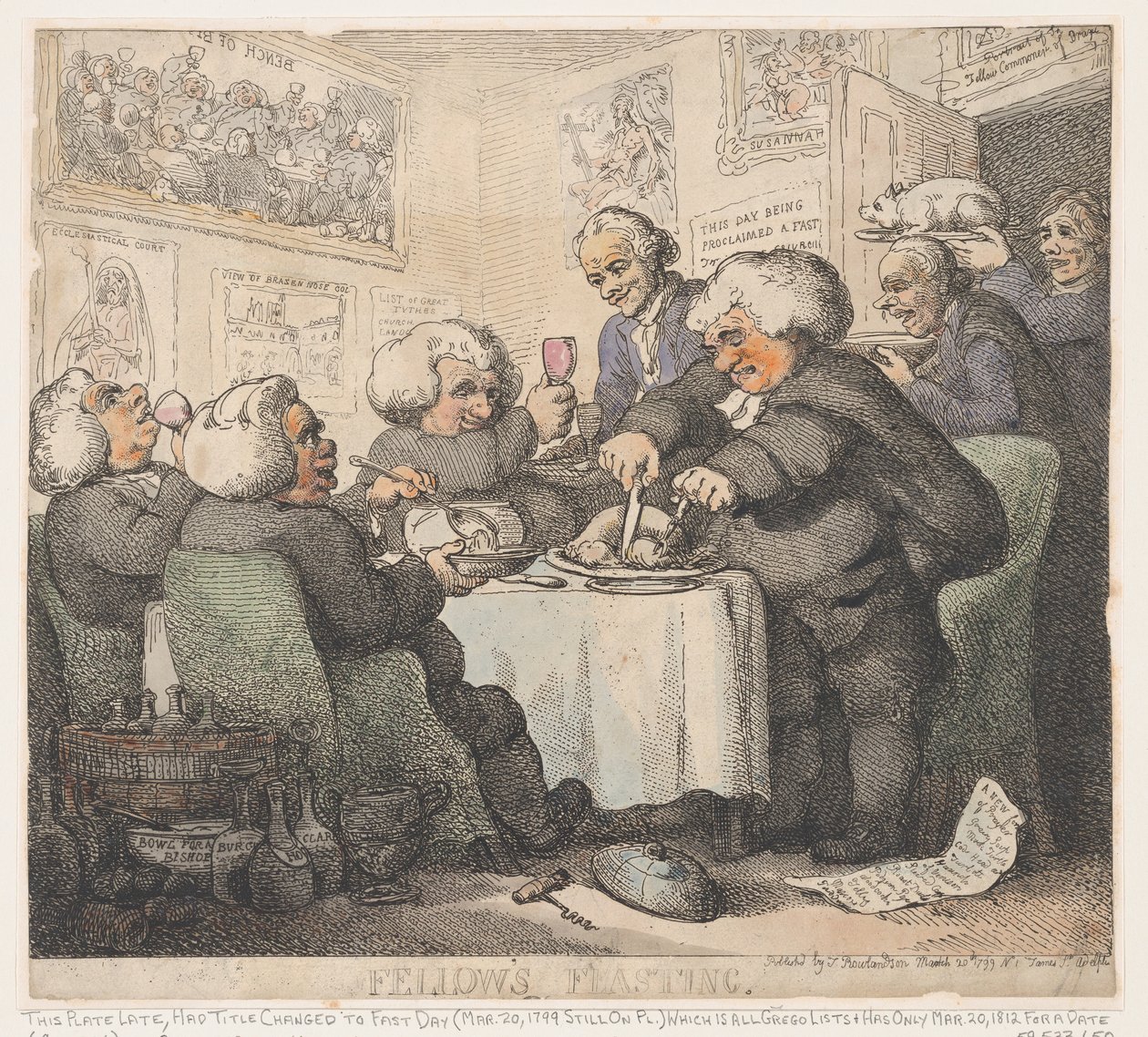 Le festin des boursiers - Thomas Rowlandson