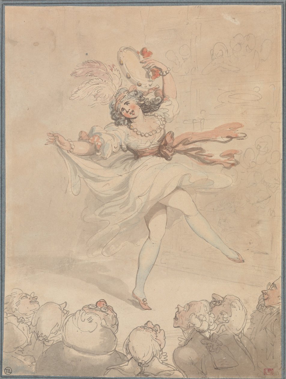 Danseuse avec un tambourin - Thomas Rowlandson