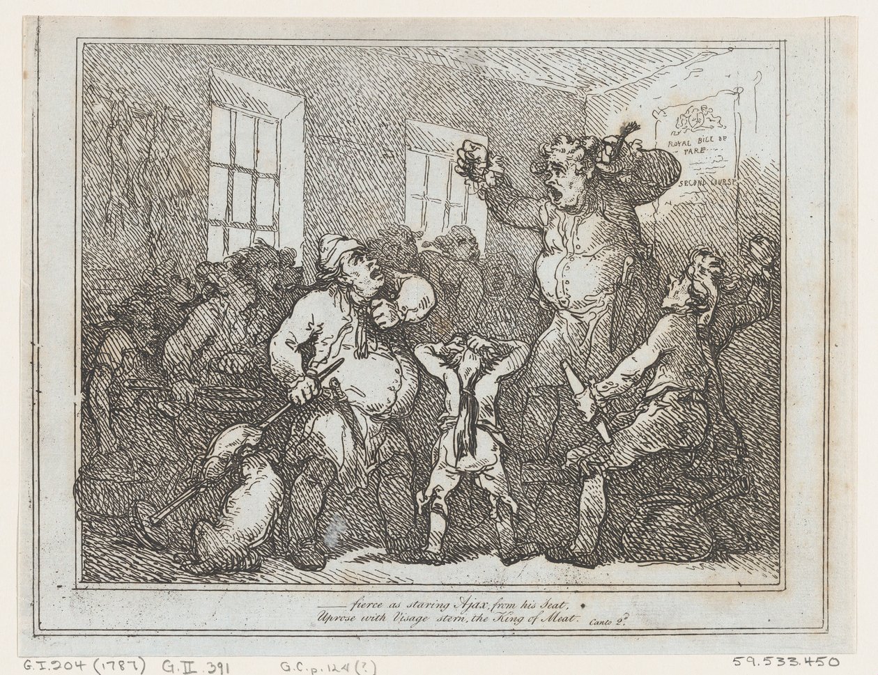 Féroce comme Ajax regardant de ce siège... - Thomas Rowlandson