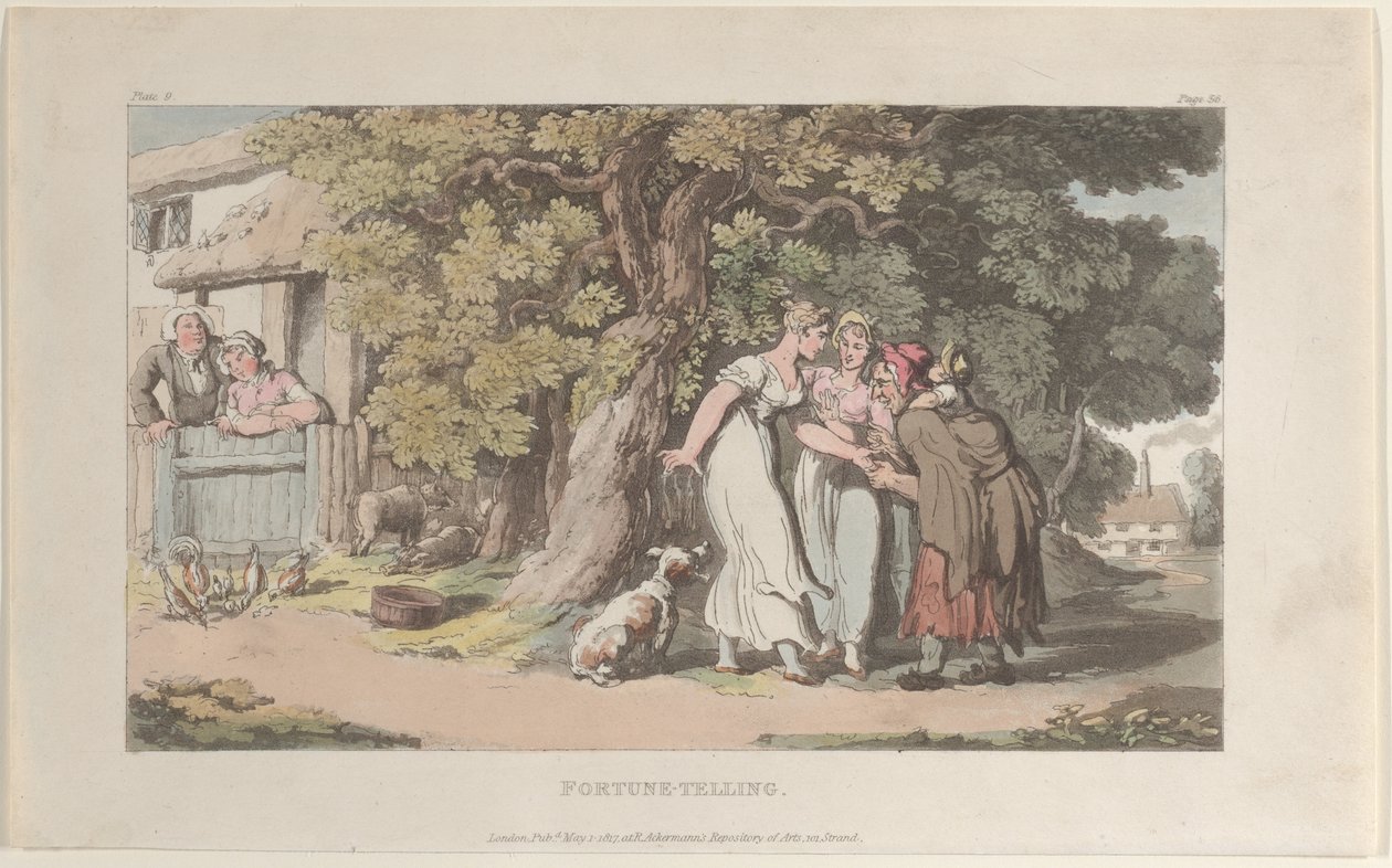 Divination, du Vicaire de Wakefield, 1er mai 1817 - Thomas Rowlandson