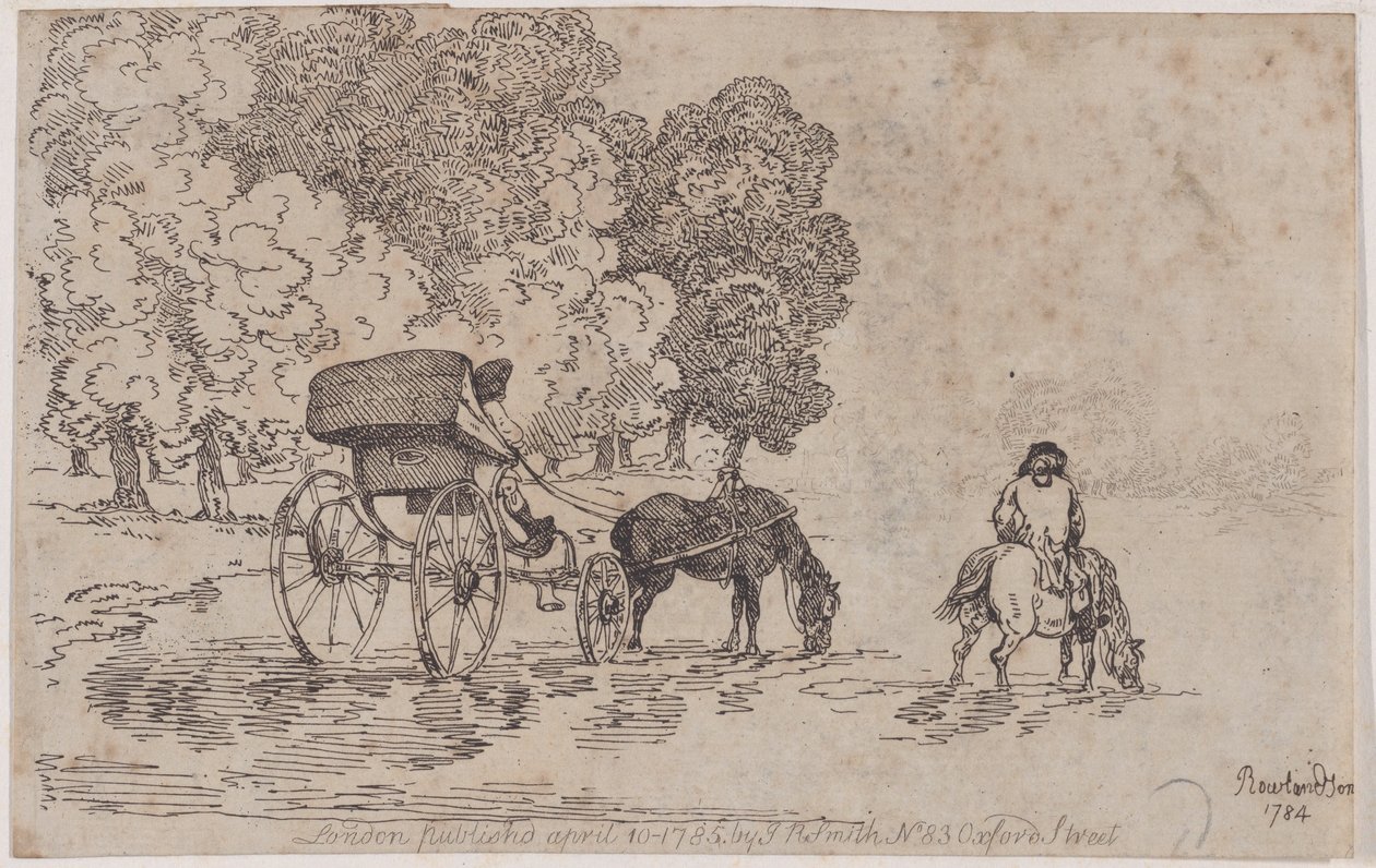 Chaise à quatre roues, 10 avril 1785 - Thomas Rowlandson