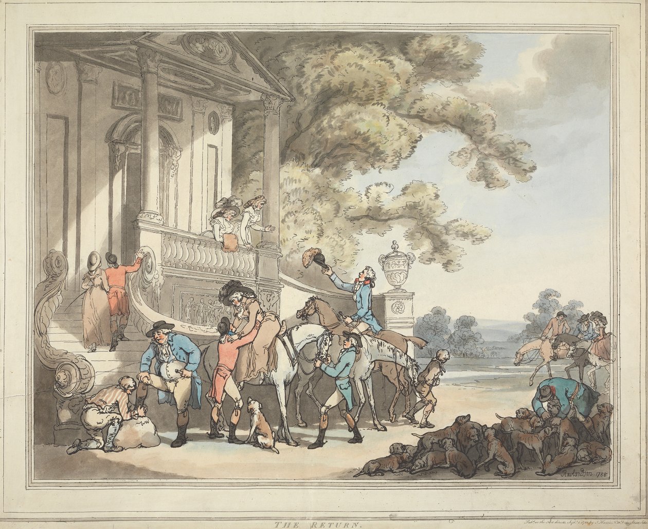 La chasse au renard [série de six] :   5. Le retour - Thomas Rowlandson