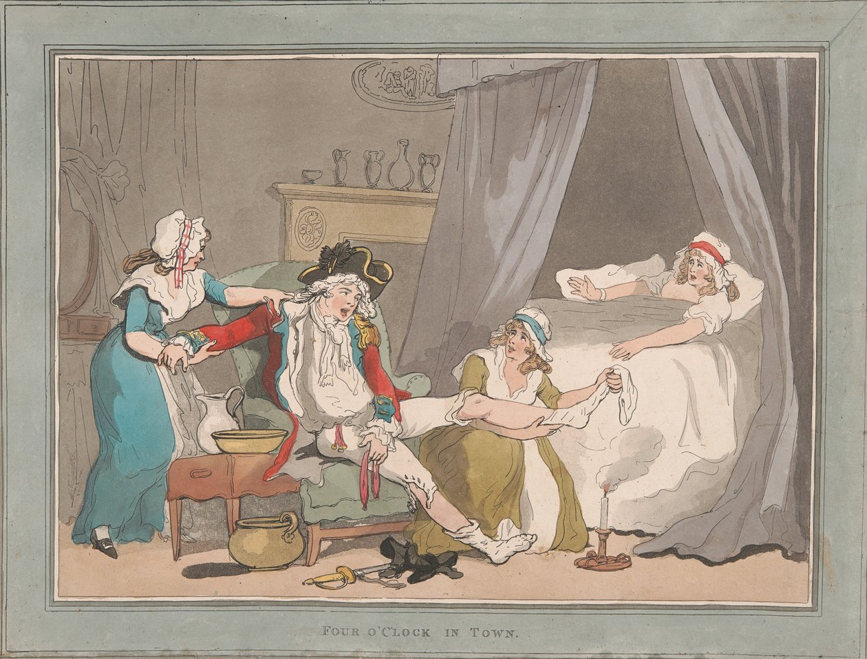 Chasse au renard [en duo] : 2.  Quatre heures en ville - Thomas Rowlandson