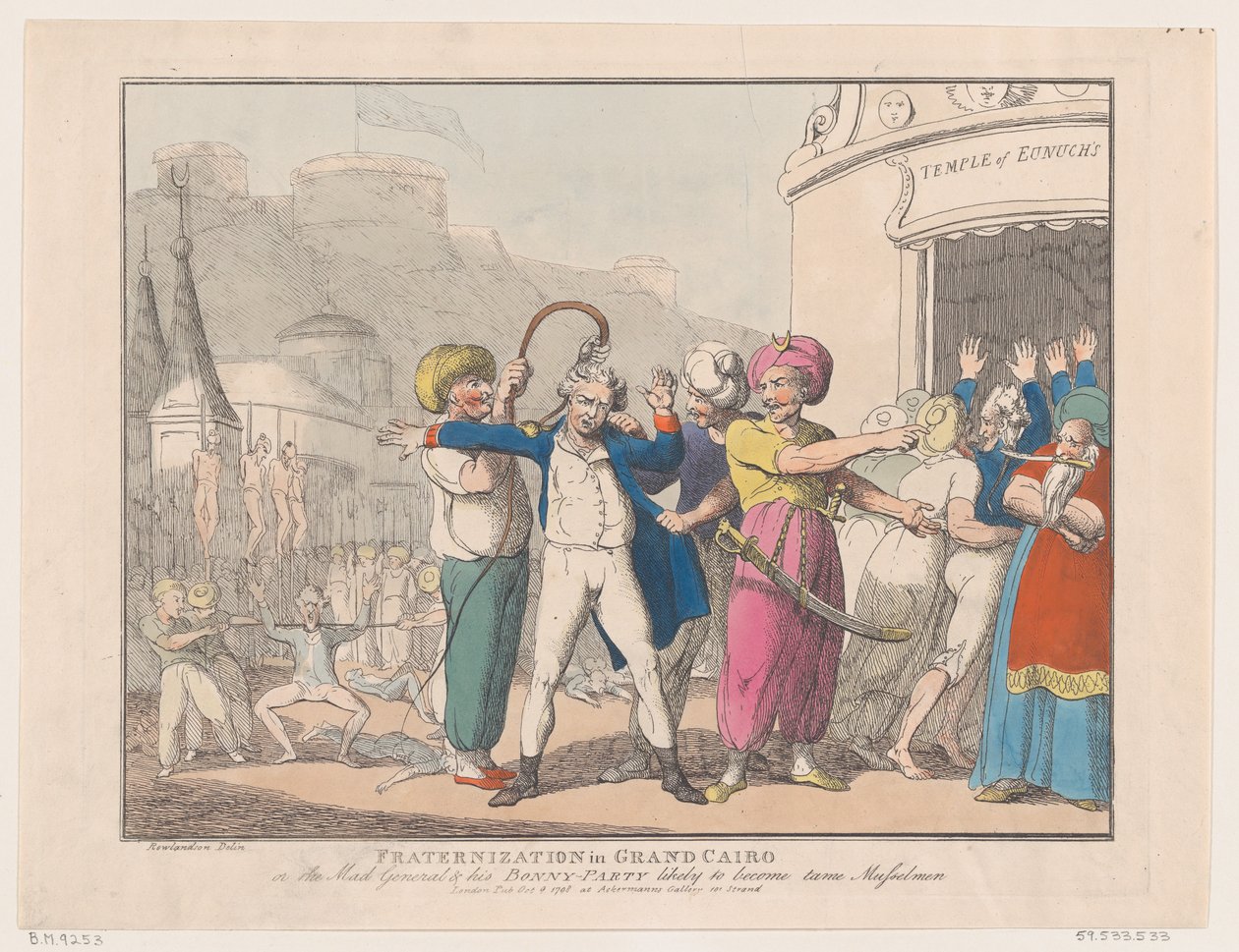 Fraternisation au Grand Caire, ou Le général fou et sa joyeuse compagnie - Thomas Rowlandson