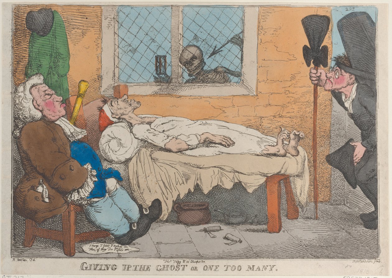 Abandonner le fantôme ou Un de trop, 1813 - Thomas Rowlandson