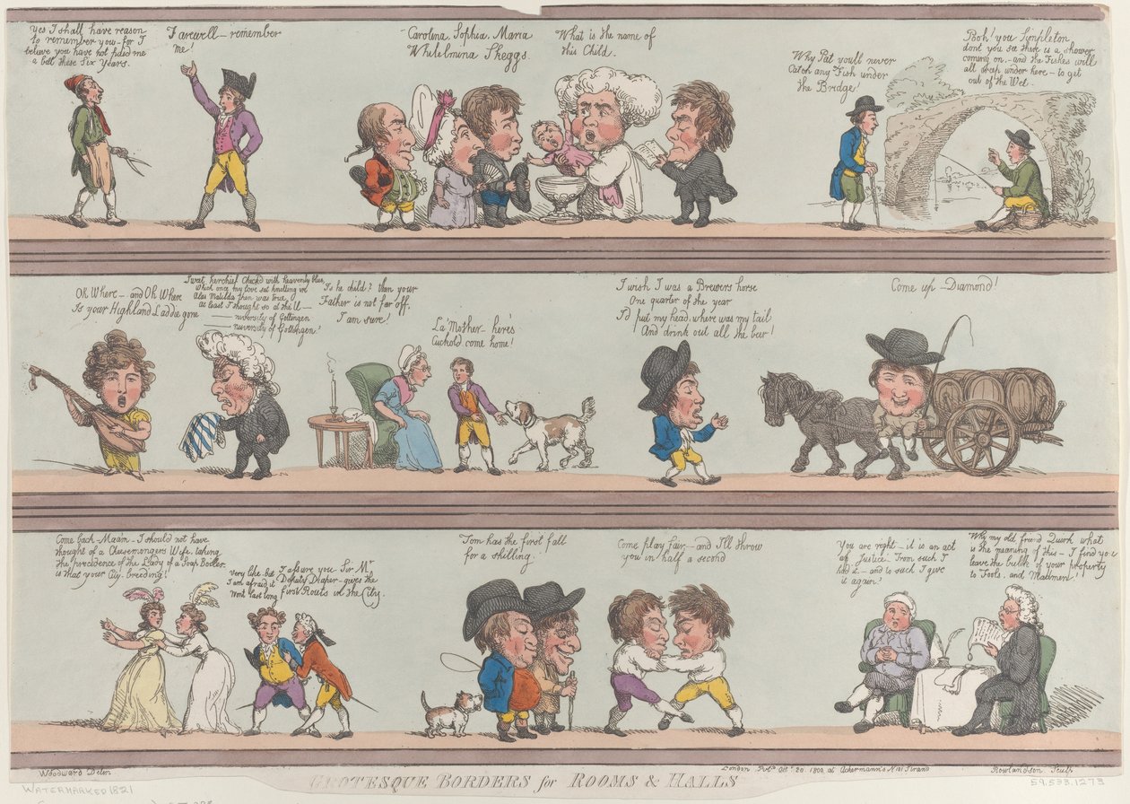 Bordures grotesques pour pièces et halls, [20 octobre 1800], réimpression - Thomas Rowlandson