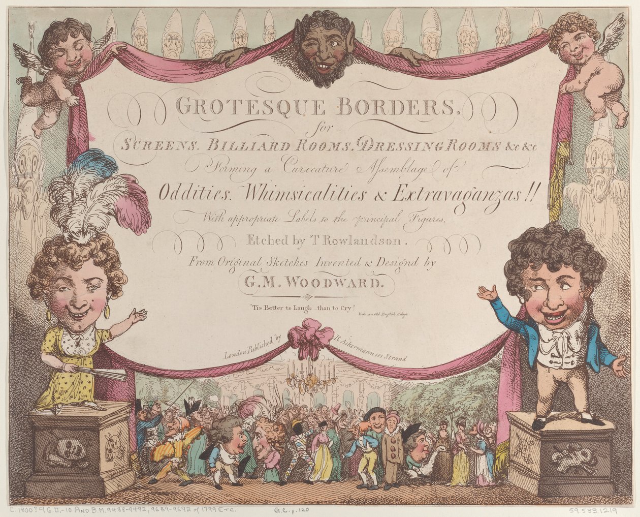 Bordures grotesques pour écrans, salles de billard, salles de toilette, etc., 1799-1800 - Thomas Rowlandson