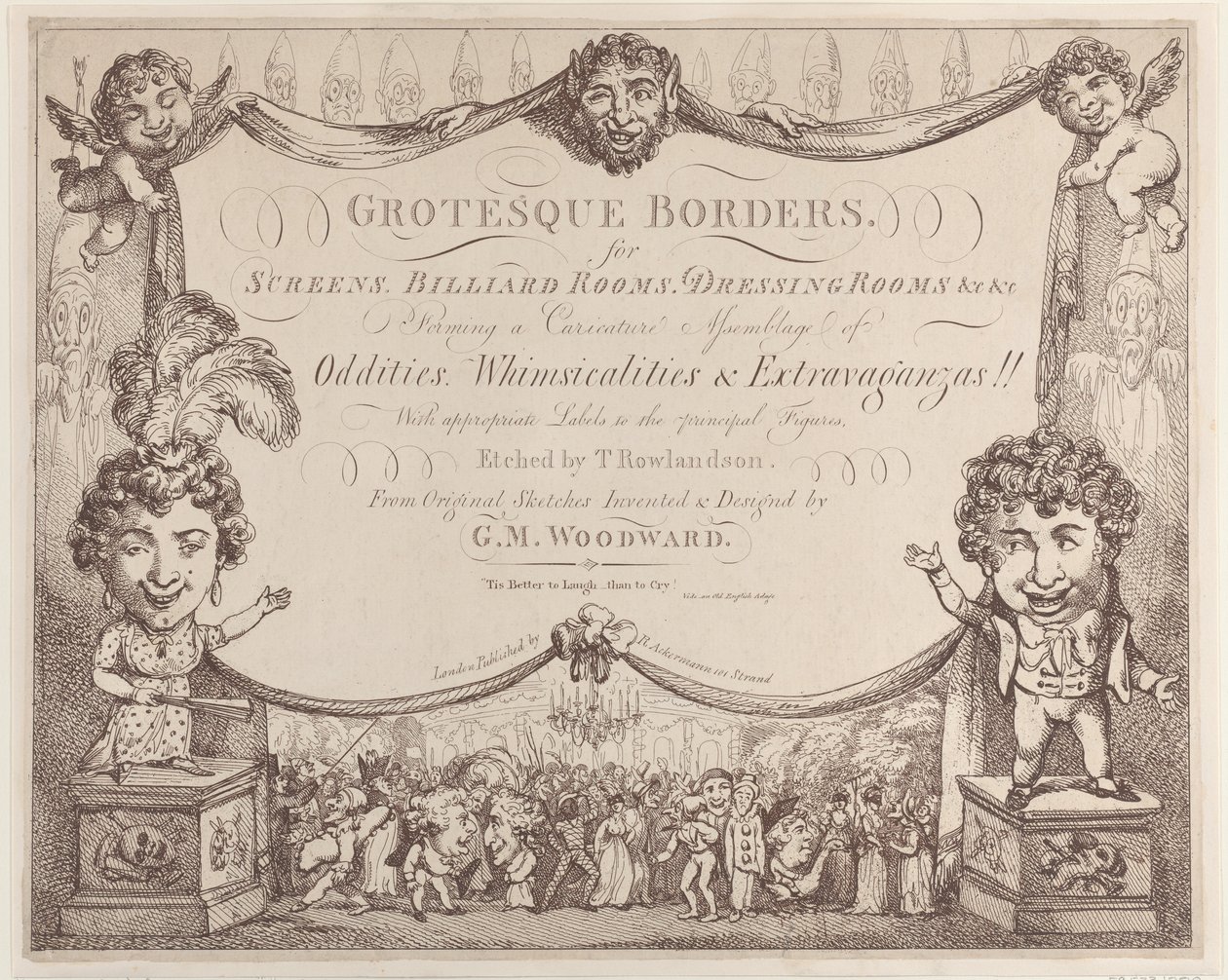 Bordures grotesques pour écrans, salles de billard, salles de bain, etc. - Thomas Rowlandson