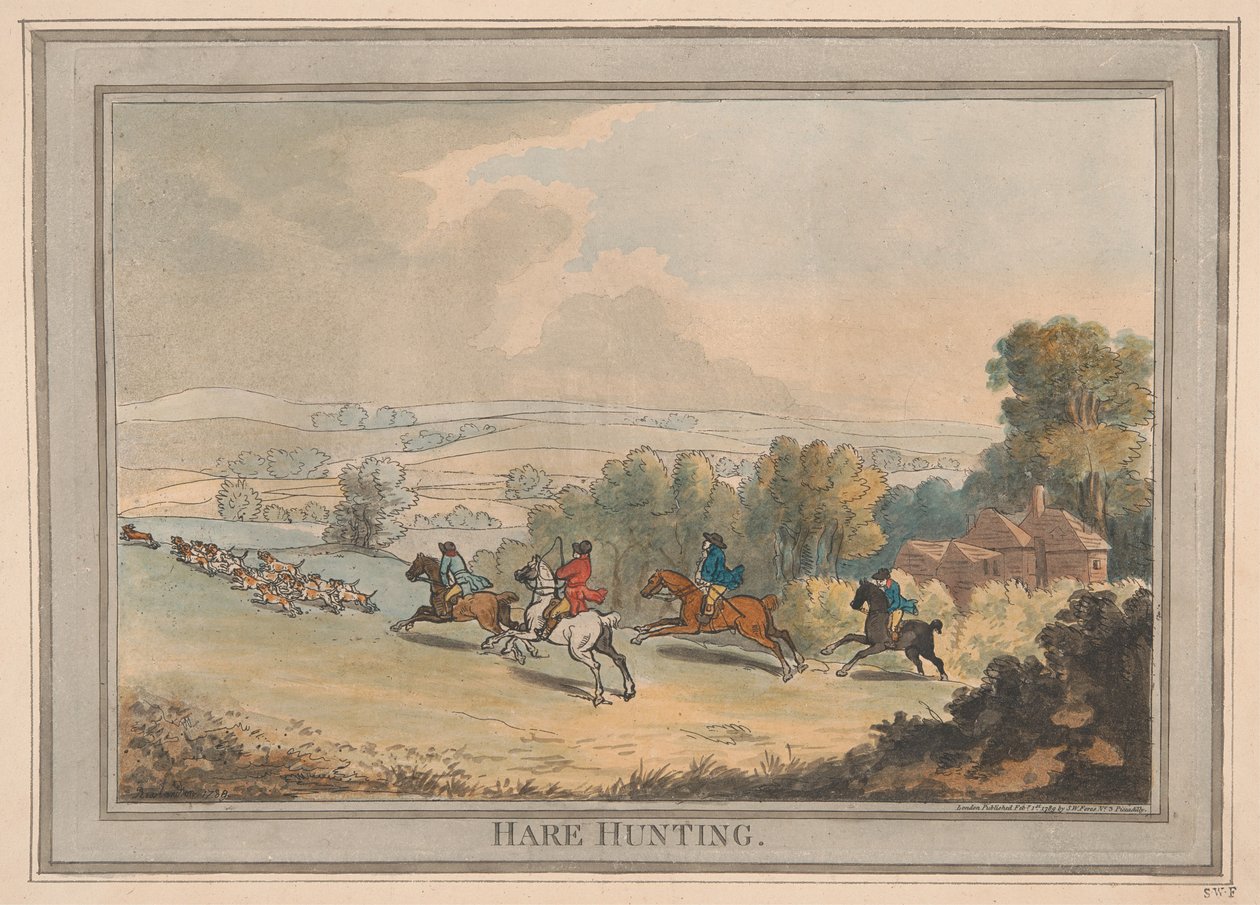 Chasse au lièvre - Thomas Rowlandson