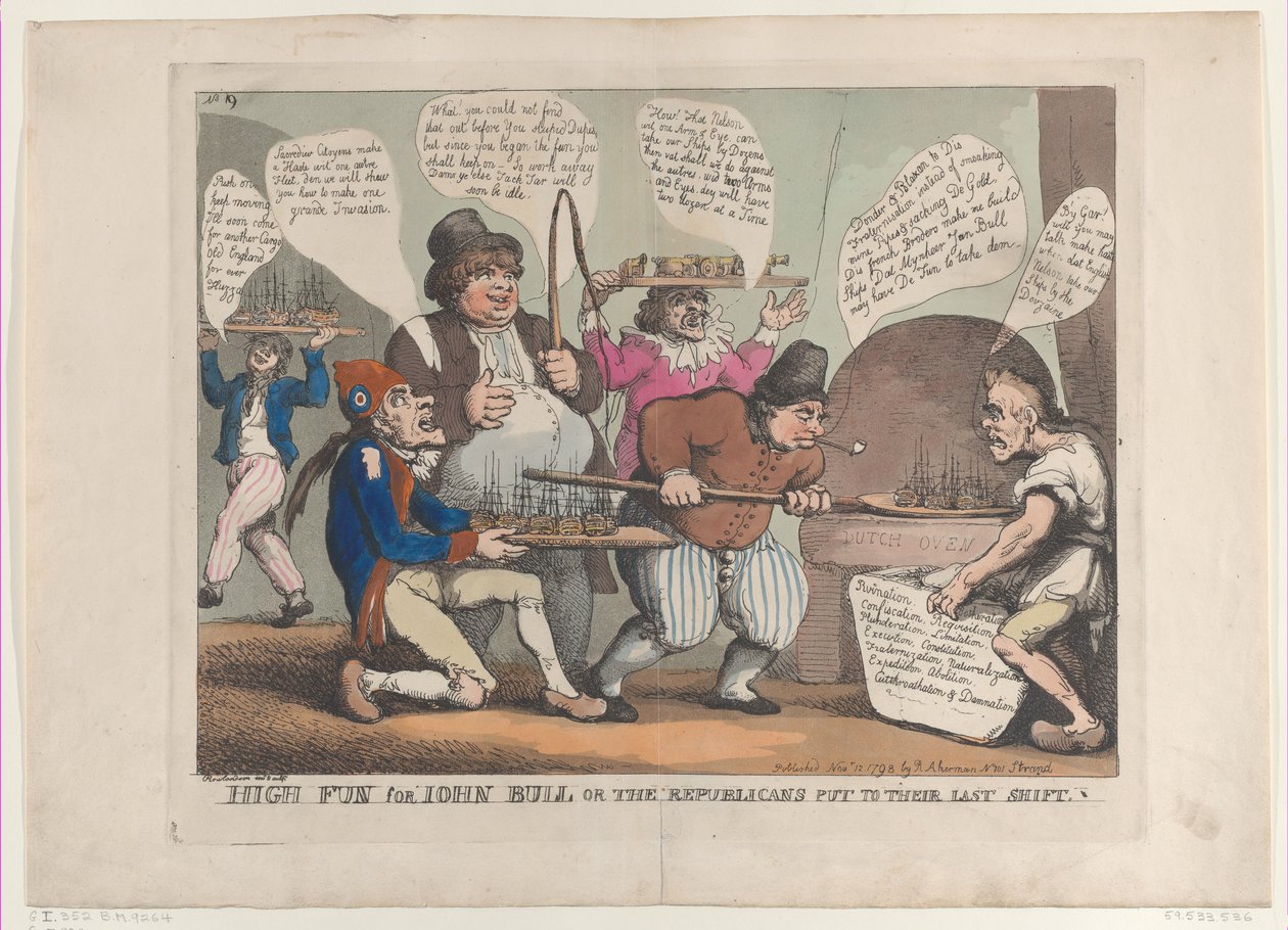 Grande fête pour John Bull, ou les républicains mis à leur dernière ressource, 12 novembre 1798 - Thomas Rowlandson
